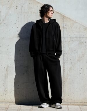 MENS ALL BLACK CORD SET
