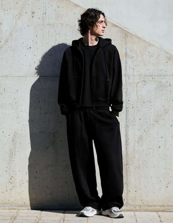 MENS ALL BLACK CORD SET